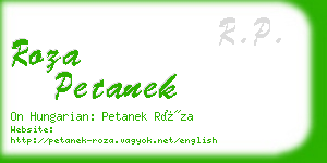 roza petanek business card